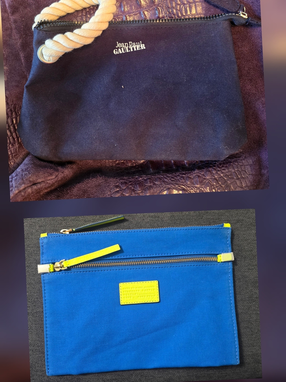 Bundle Of 2: Jean Paul Gaultier and Marc Jacobs Pouches